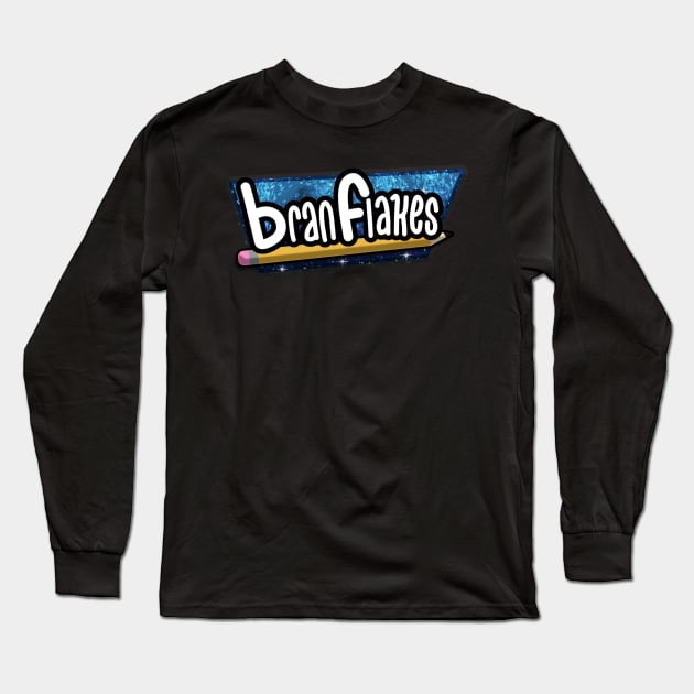 Bran Flakes Comic Logo Long Sleeve T-Shirt by Bran The Cereal Man